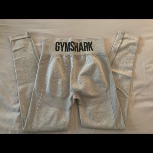 Gymshark Flex High Waisted Leggings - Light Grey Marl/Black - Medium